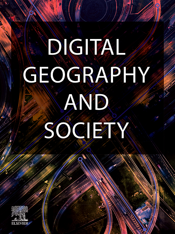 Digital Geography and Society journal cover